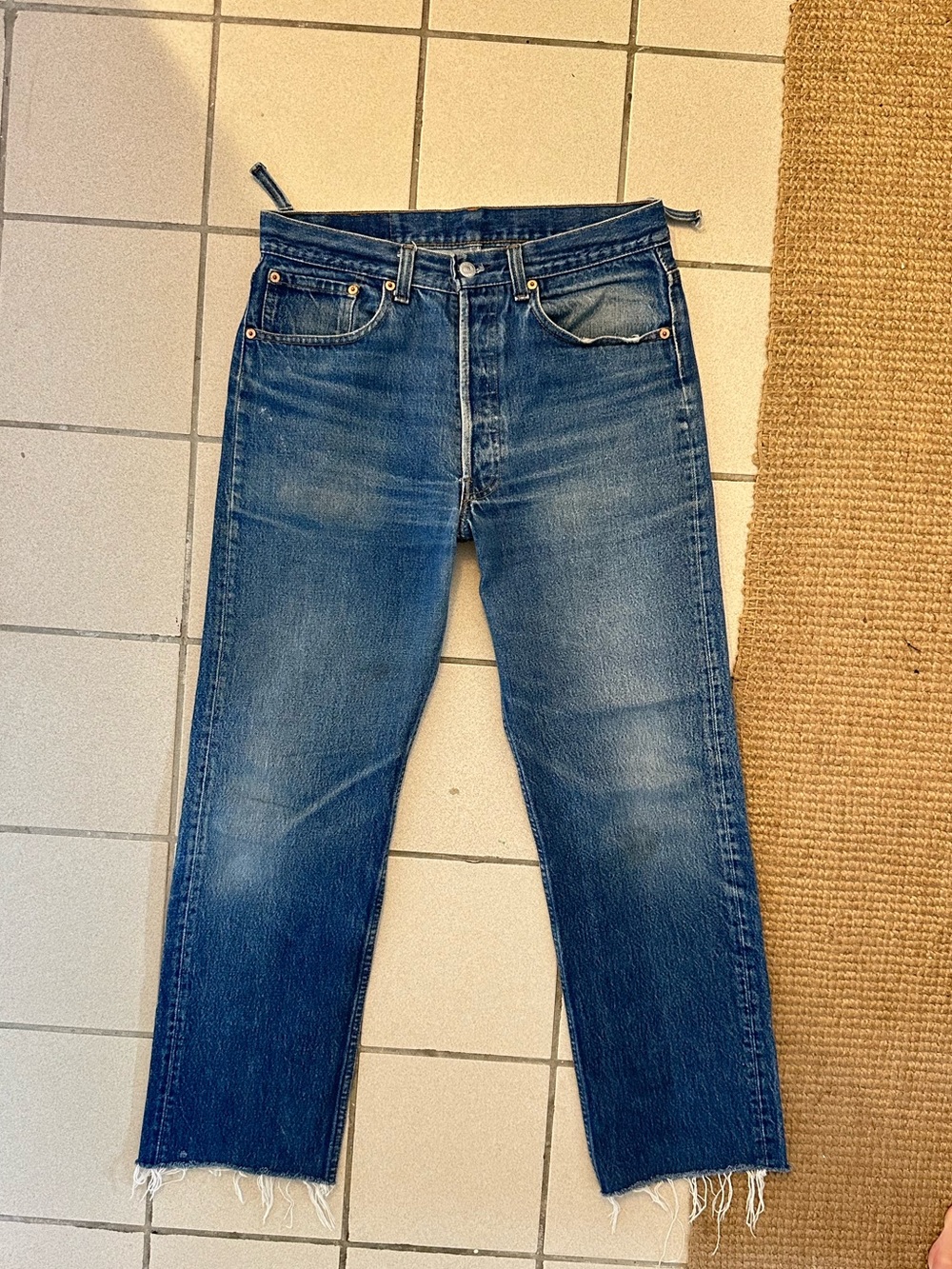 Vintage 501 Straight-Leg Jeans - Raw Hem